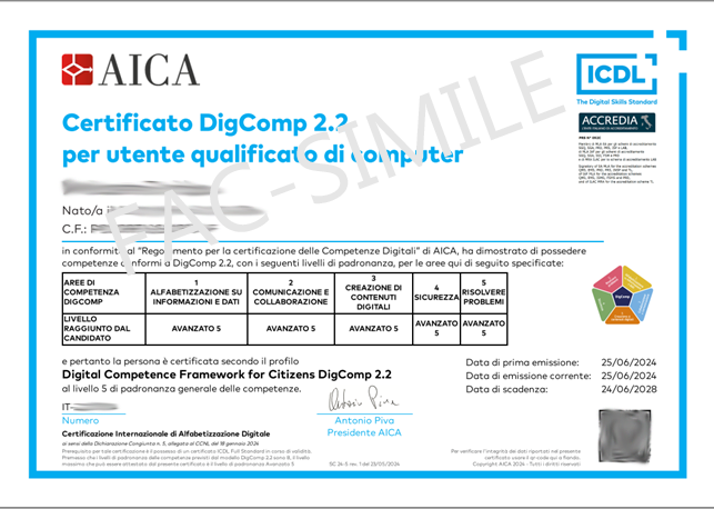 certificazione internazionale di alfabetizzazione digitale, CIAD